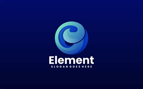Letter E - Element Gradient Logo