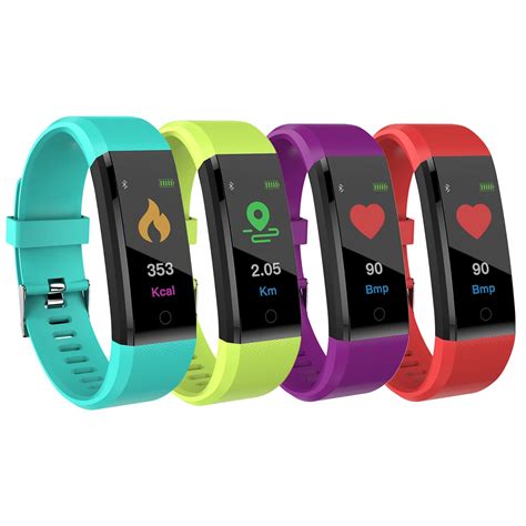 Fitness Pedometer Watch Waterproof Heart Rate Monitor Fitness Step ...