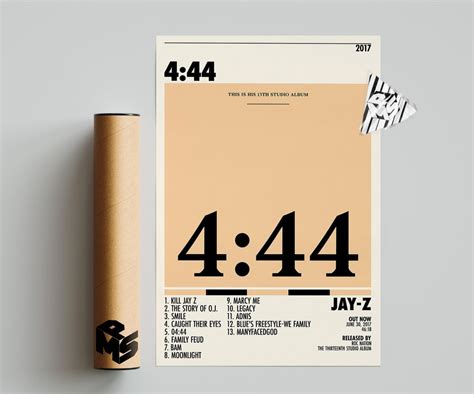 Jay Z Poster | Jay-Z 4:44 Poster | Jayz 444 Tracklist | Album Cover ...