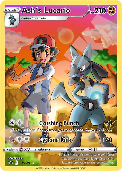 Ash's Lucario Pokemon Card (English version) by Adripika on DeviantArt