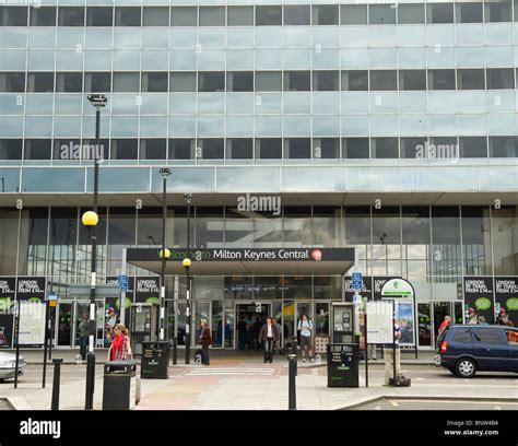 Milton Keynes Central railway station entrance Stock Photo - Alamy