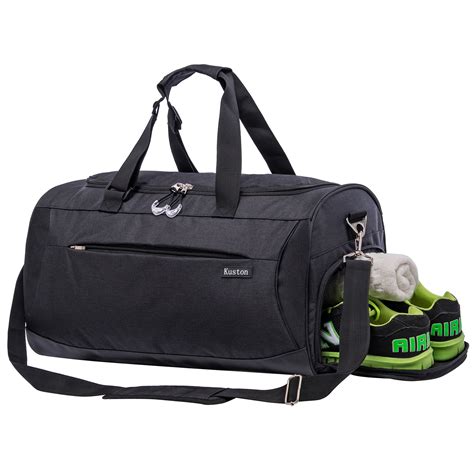 Kuston Sports Gym Bag with Shoes Compartment for Men and Women ...