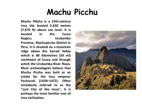 Machu picchu