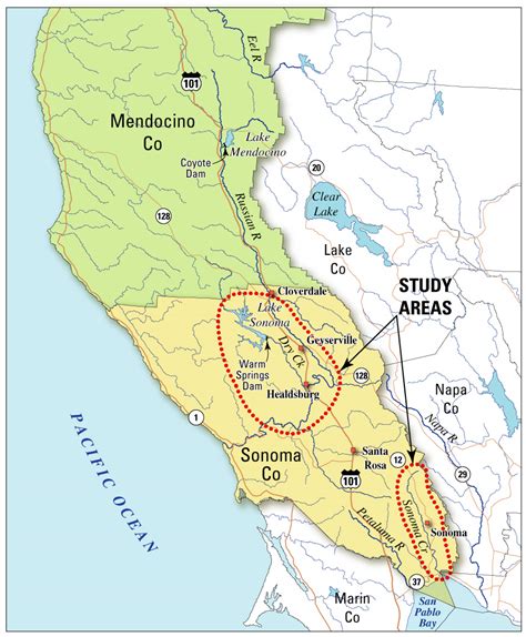 Sonoma County Project Area Location Map | U.S. Geological Survey