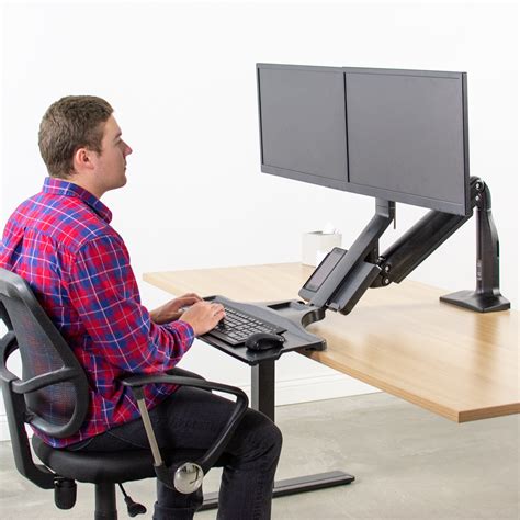 Desk Mounted Sitstand Workstation Dual Monitor - vrogue.co
