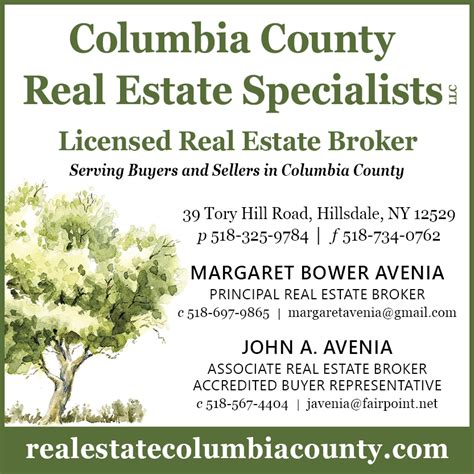 Columbia County Real Estate Specialists, LLC - Hillsdale Est. 1788