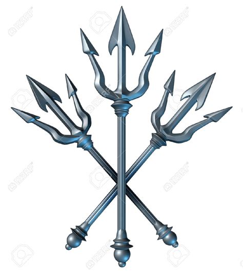 poseidon symbol: Trident concept as a group of metal spears crest ...