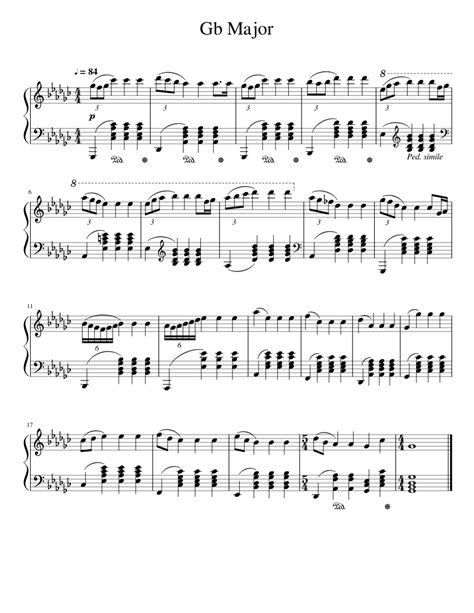 Gb Major Sheet music for Piano (Solo) | Musescore.com