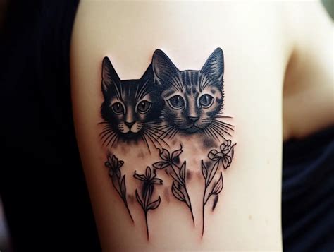 Whiskered Duos: Two Cats Tattoo Designs + Ideas