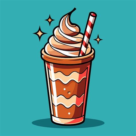 Premium Vector | Chocolate milkshake or ice cream