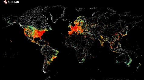 Une carte montre tous les appareils connectés à internet dans le monde