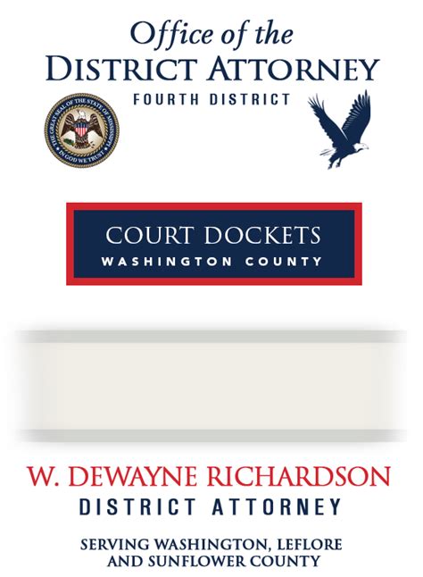 Court Dockets Washington County - Office of the District Attorney | 4th ...