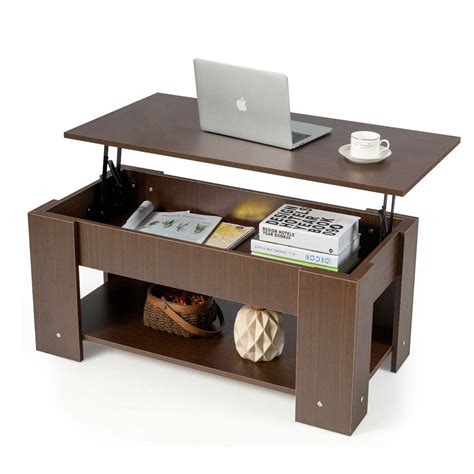 Costway Lift Top Coffee Table Modern Accent Table Hidden Storage Compartment - Walmart.com ...