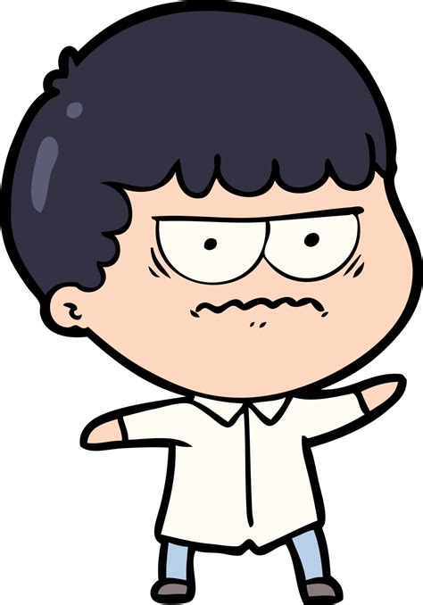 cartoon annoyed man 12543447 Vector Art at Vecteezy