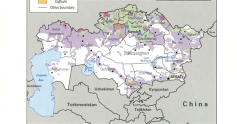 Ethnic groups in Kazakhstan according to the census of 1989 (1995) | Old New Maps