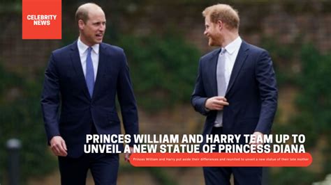 Princes William and Harry team up to unveil a new statue of Princess Diana