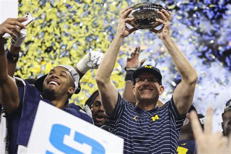 Michigan Coach Jim Harbaugh Reacts to 43-22 Win Over Purdue in Big Ten ...