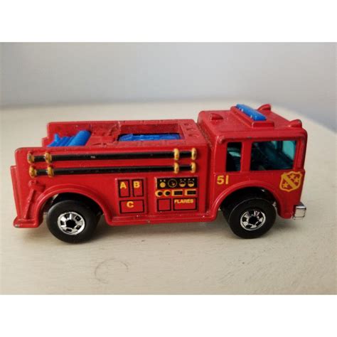 Vintage 70s HOT WHEELS Fire Eater #51 1976 Hong Kong Diecast Fire Truck GREAT!