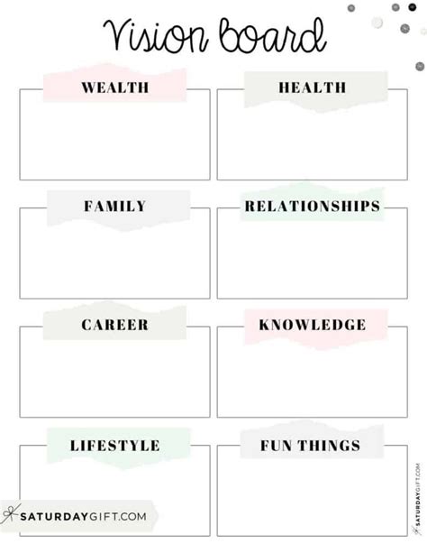 Free Vision Board Template | Vision board template, Free vision board ...