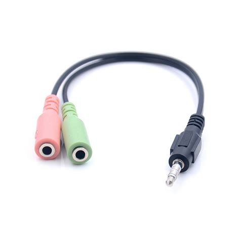 Audio cable 3.5mm Male Stereo to 3.5mm Female Splitter Cable Mic and Headphone – WizZon