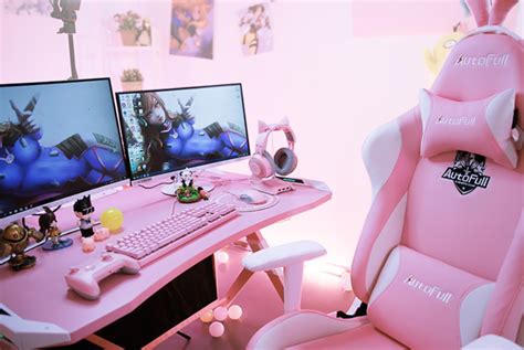 Gaming Setup Pink And Black - bmp-booger