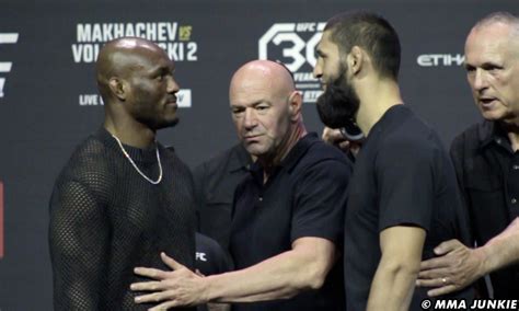 UFC 294 video: Kamaru Usman vs. Khamzat Chimaev first faceoff