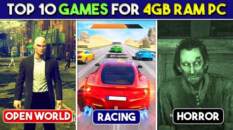 Top 10 Games For *4GB RAM* PCs | Good Graphics, Open World, Horror ...