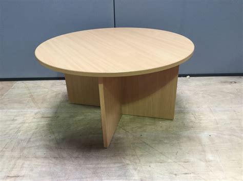 Beech Wood Round Coffee Table – Recycled Office Solutions | Recycled ...