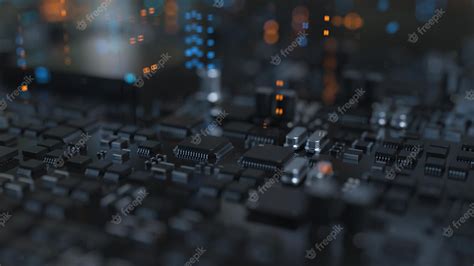 Premium Photo | The variety of different types of chips and electronic components on the printed ...