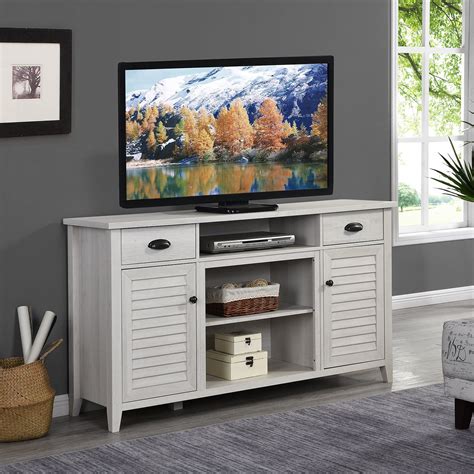 Gramercy Way 60'' Tv Stand in Antique White Finish - Walmart.com