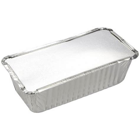 50 Pack Disposable Aluminum Foil Loaf Pans with Lid, 22 Ounce, 8.5 x 2. ...