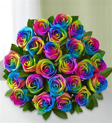 24 RAINBOW ROSES BOUQUET in San Pedro, CA | Estrella's Flowers