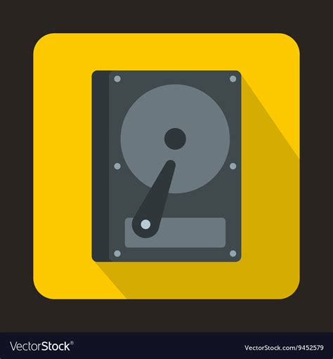 Hdd icon in flat style Royalty Free Vector Image