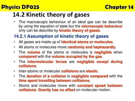 Physics Chapter 14- Kinetic Theory of Gases