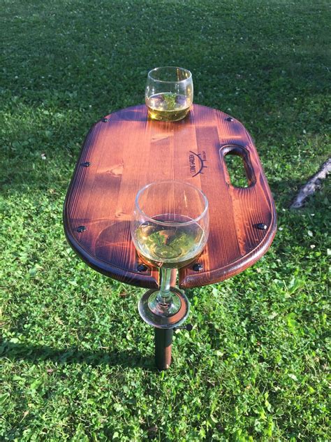 Portable Wine Table Camping Table Rustic Outside Table - Etsy Canada