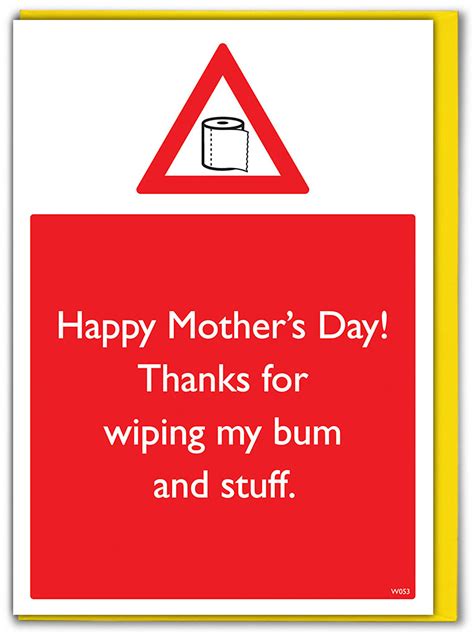 Funny Embossed Mother's Day Card Wiping My Bum By Brainbox Candy ...