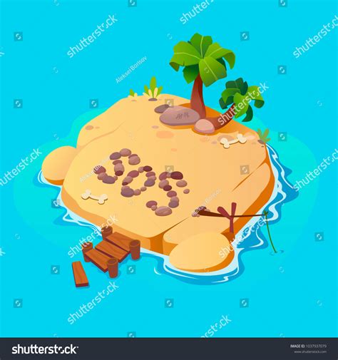 Treasure Map Game Treasure Map Islands: เวกเตอร์สต็อก (ปลอดค่าลิขสิทธิ์) 1037937079 | Shutterstock