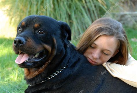 Girl and rottweiler Stock Photo by ©cynoclub 1982590