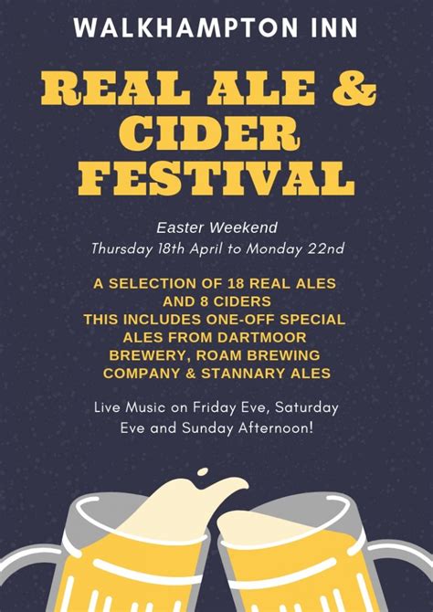 2019 Real Ale & Cider Festival – The Walkhampton Inn