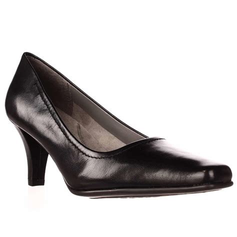 Aerosoles - Womens Aerosoles Envy Comfort Pump Heels - Black Leather - Walmart.com - Walmart.com