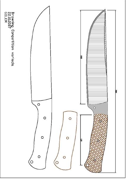 Skinning Knife Template