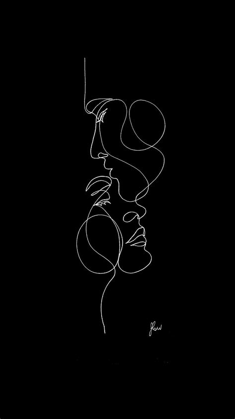 line Art Drawings Aesthetic Wallpaper Iphone - Edmundo Paguirigan