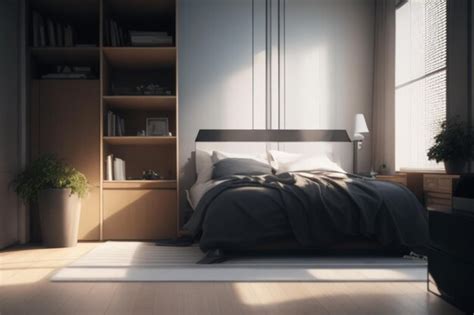 Premium AI Image | bedroom background with a minimalist interior