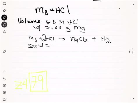 SOLVED: When hydrochloric acid reacts with magnesium metal, hydrogen gas and aqueous magnesium ...