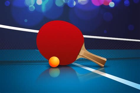 Free Vector | Realistic table tennis background
