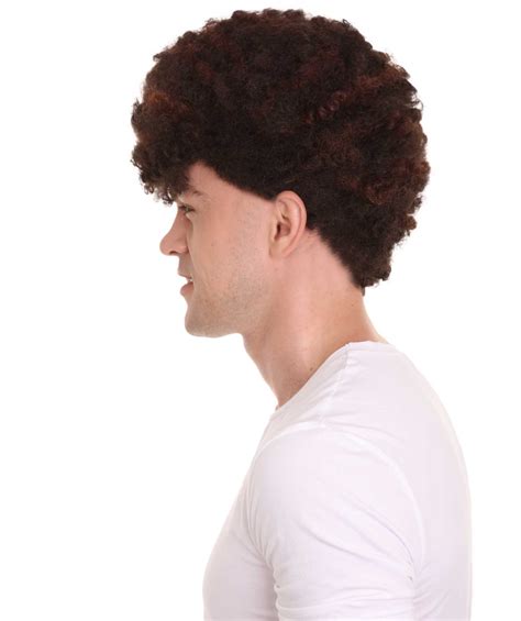 Men's Football Curly Brown Patrick Mahomes Wig With Headband HM-1372 ...