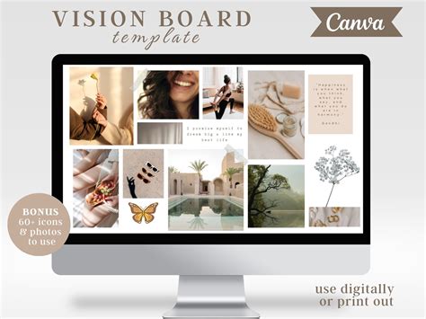 Vision Board Kit Vision Board Template Vision Board Stickers Vision ...