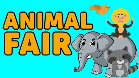 The Animal Fair Nursery Rhyme for Kids and Toddlers I Kindergarden TV ...