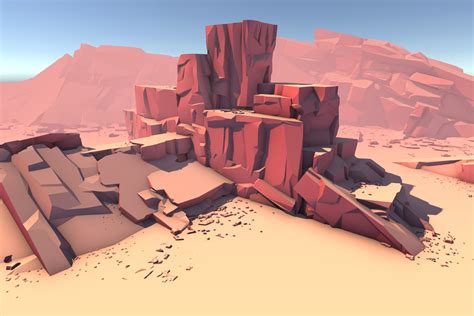 Lowpoly Environment Pack - Mesa and Desert Rocks | 3D Landscapes ...