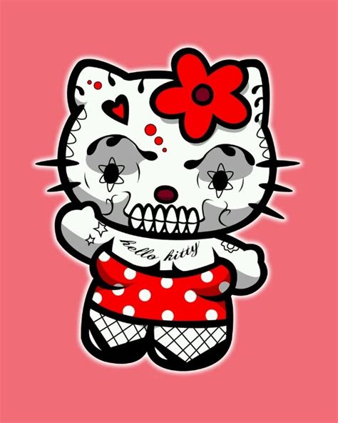 Sugar skull Hello Kitty! | Cool | Pinterest